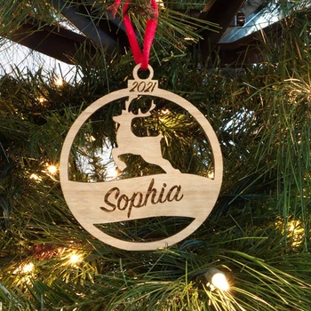 Personalizirane Božićne dekoracije|Božićno drvce sa imenom|Drveni viseći nakit|Dar za zurke|Božićni pribor
